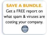 Get a free report on what spam and viruses might be costing your company and Etomicmail's MX Logic email filtering solution