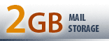Zimbra email has 2GB storage per user