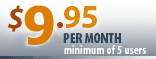 Zimbra email with MX Logic email protection at 9.95